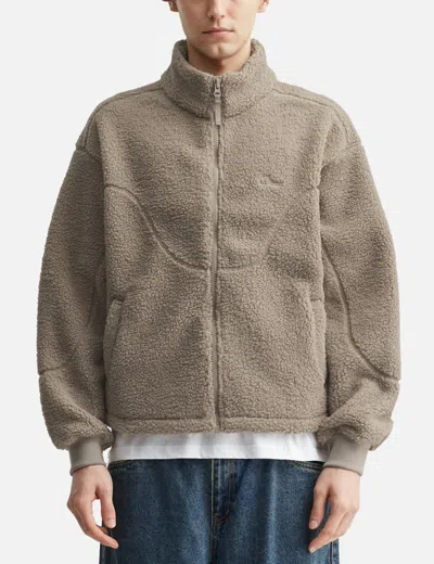 Dime Polar Fleece Sherpa Zip In Brown