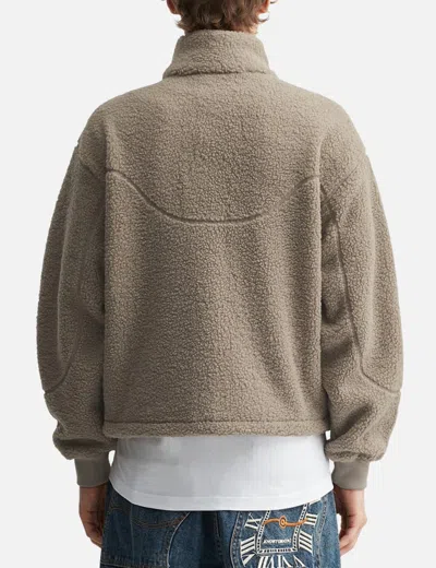 Dime Polar Fleece Sherpa Zip In Brown