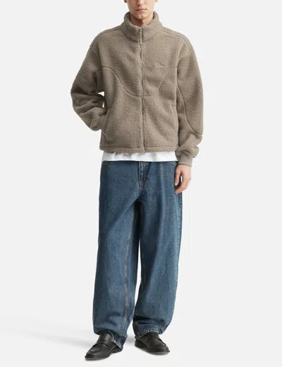 Dime Polar Fleece Sherpa Zip In Brown