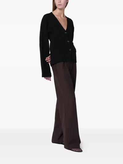 Almada Label Drea Cardigan In Black Wool And Cashmere In Black
