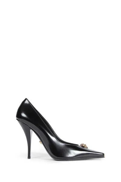 Versace Woman Black Pumps In Black