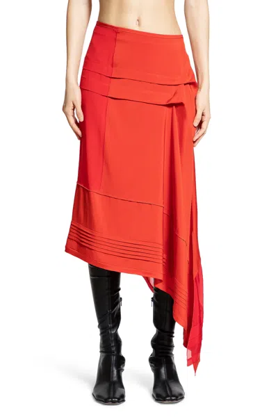 Lemaire Skirt With Pleats In Red