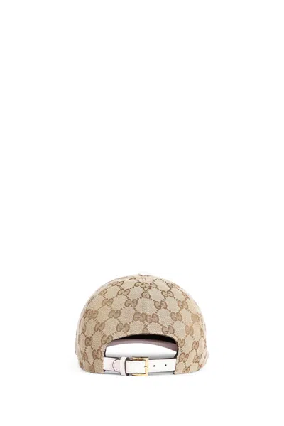Gucci Woman Beige Hats In Brown