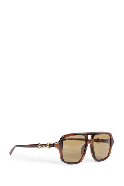 Gucci Woman Brown Eyewear In Brown