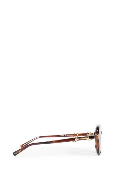 Gucci Woman Brown Eyewear In Brown