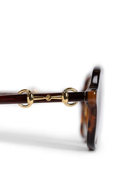 Gucci Woman Brown Eyewear In Brown
