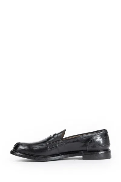 Premiata Man Black Loafers & Flats In Black