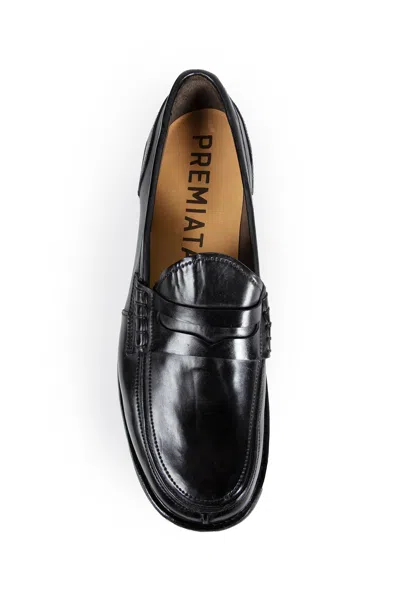 Premiata Man Black Loafers & Flats In Black