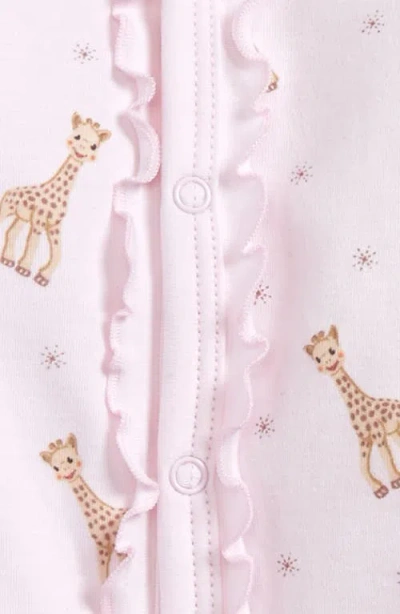 Kissy Kissy X Sophie La Girafe Print Footie In Pink
