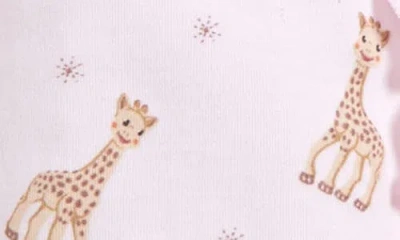 Kissy Kissy X Sophie La Girafe Print Footie In Pink