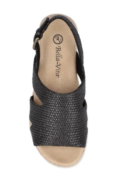 Bella Vita Kato Espadrille Slingback Sandal In Black