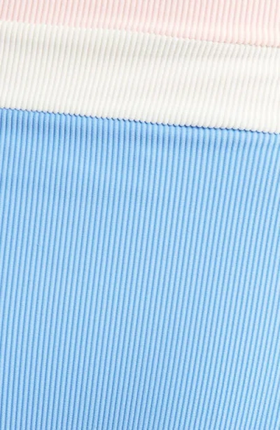 Beach Riot Heidi Colorblock High Waist Bikini Bottoms In Blue