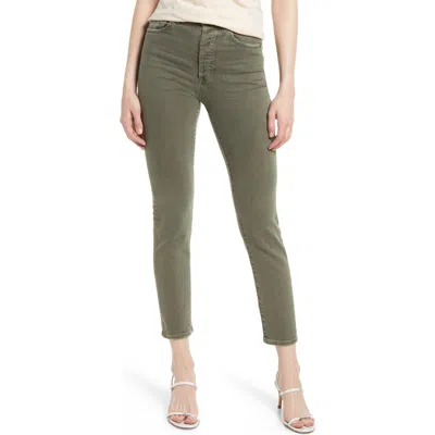 Ag The Alexxis Slim Straight Leg Jeans In Green