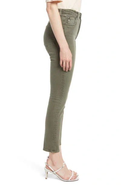 Ag The Alexxis Slim Straight Leg Jeans In Green