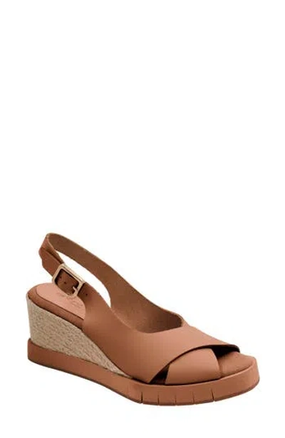 Andre Assous André Assous Foxa Sole Motion Slingback Wedge Sandal In Brown