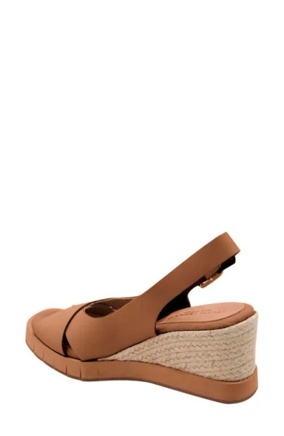 Andre Assous André Assous Foxa Sole Motion Slingback Wedge Sandal In Brown