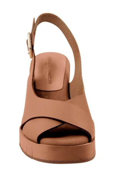 Andre Assous André Assous Foxa Sole Motion Slingback Wedge Sandal In Brown