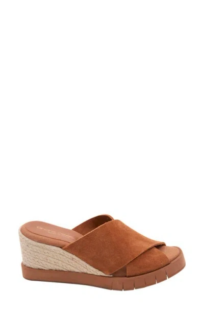 Andre Assous André Assous Filo Sole Motion Espadrille Wedge Slide Sandal In Brown