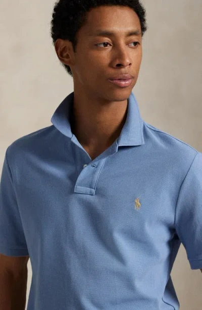 Polo Ralph Lauren Classic Fit Mesh Polo Shirt In Blue