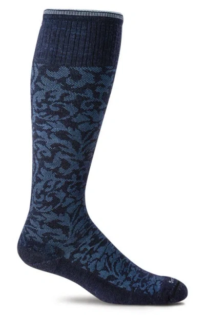 Sockwell 'damask' Compression Socks In Blue