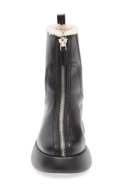 3.1 Phillip Lim Mercer Genuine Shearling Lined Zip Combat Boot In Black