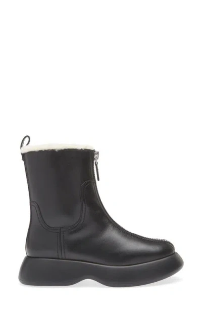 3.1 Phillip Lim Mercer Genuine Shearling Lined Zip Combat Boot In Black