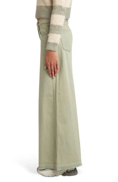 I Love Who I Am Tinted Overflow Wide Leg Jeans In Green