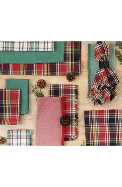 Design Imports Rust Chambray 4-piece Napkin Set In Red