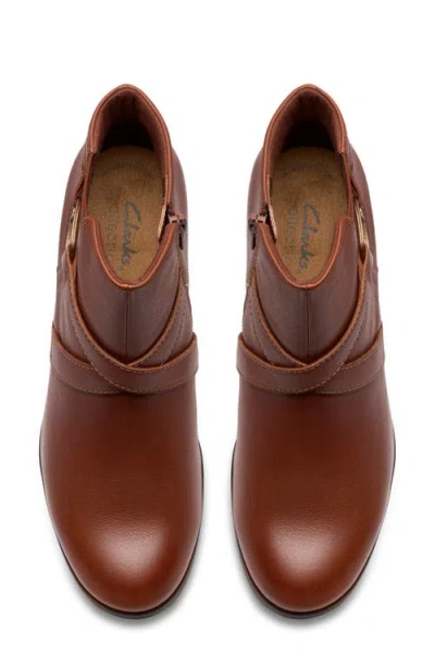 Clarks Collection Women's Emily2 Henley Wedge Booties In Brown