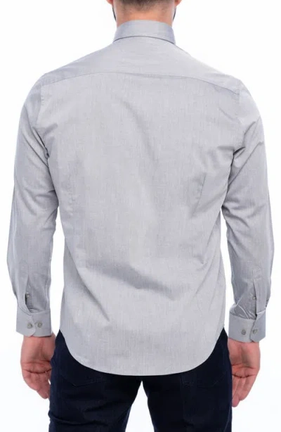 Vellapais Avalon Slim Fit Cotton Dress Shirt In Gray