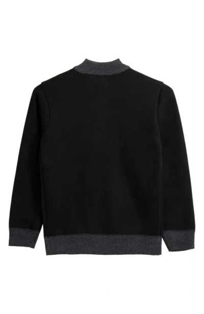 X-ray Xray Kids' Fleece Quarter Zip Sweater In Black