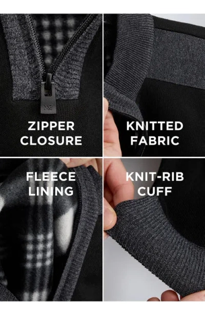 X-ray Xray Kids' Fleece Quarter Zip Sweater In Black