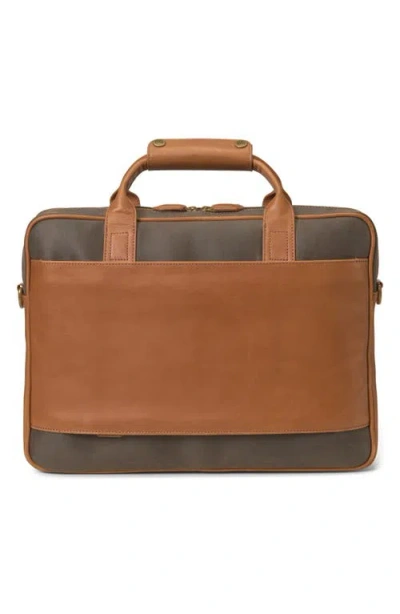 Johnston & Murphy Rhodes Leather Briefcase In Brown