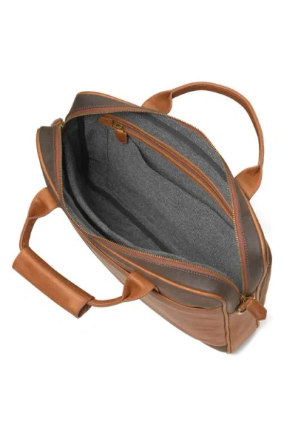 Johnston & Murphy Rhodes Leather Briefcase In Brown