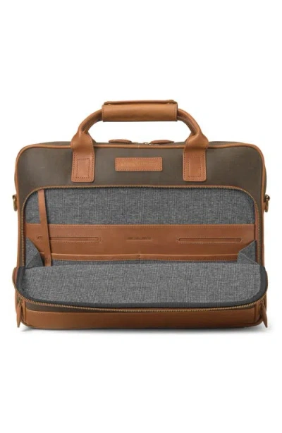 Johnston & Murphy Rhodes Leather Briefcase In Brown