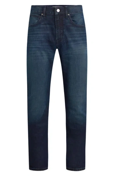 Hudson Blake Slim Straight Fit Jeans In Blue Shadow In Blue