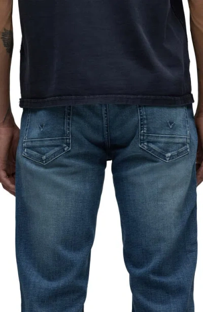 Hudson Blake Slim Straight Fit Jeans In Blue Shadow In Blue
