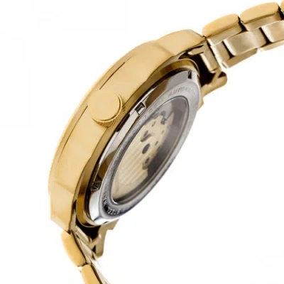 Heritor Automatic Helmsley Semi-skeleton Bracelet Watch In Gold