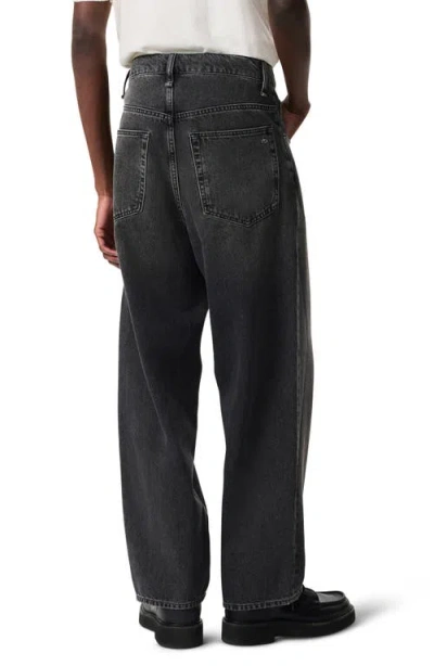 Rag & Bone Rb Baggy Authentic Rigid Straight Leg Jeans In Black