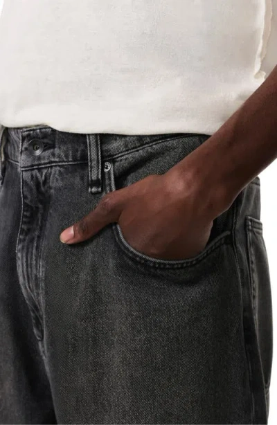 Rag & Bone Rb Baggy Authentic Rigid Straight Leg Jeans In Black