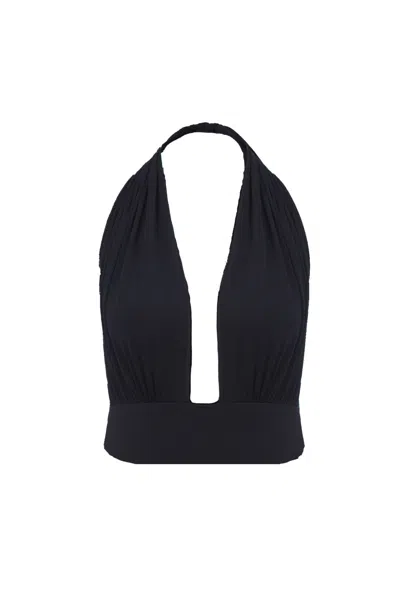 Nazli Ceren Women's Ines Jersey Blouse In Black In Black