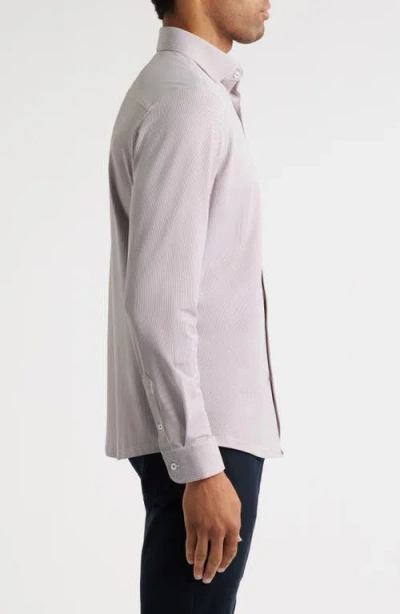 Stone Rose Techno Stretch Solid Performance Button-up Shirt In Pink