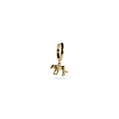 Timi Of Sweden Women's Gold Quinn - Leopard Charm Hoop Earrings In Gold