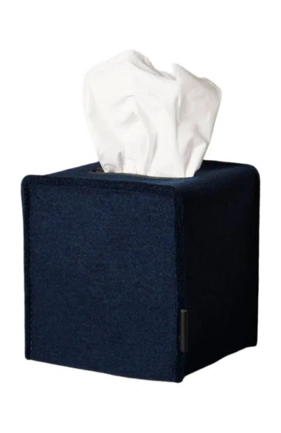 Graf & Lantz Graf Lantz Merino Wool Small Tissue Box Cover In Blue