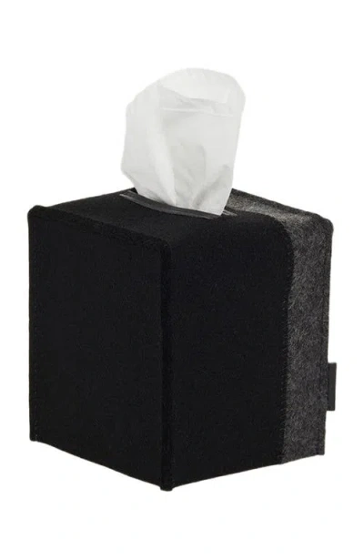 Graf & Lantz Graf Lantz Merino Wool Small Tissue Box Cover In Black