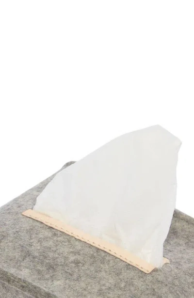 Graf & Lantz Graf Lantz Merino Wool Small Tissue Box Cover In Gray