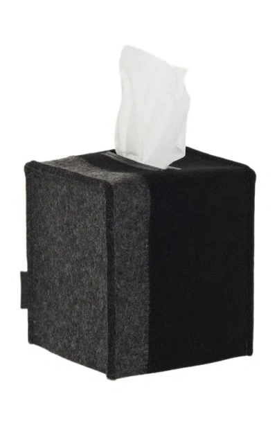 Graf & Lantz Graf Lantz Merino Wool Small Tissue Box Cover In Black