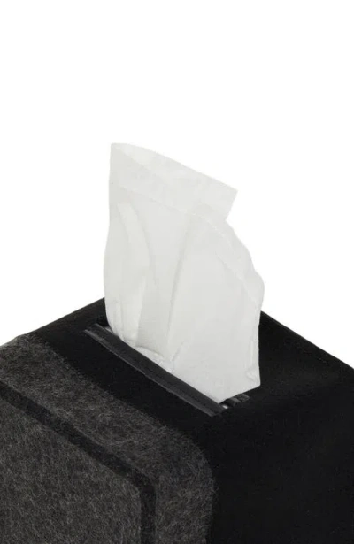 Graf & Lantz Graf Lantz Merino Wool Small Tissue Box Cover In Black