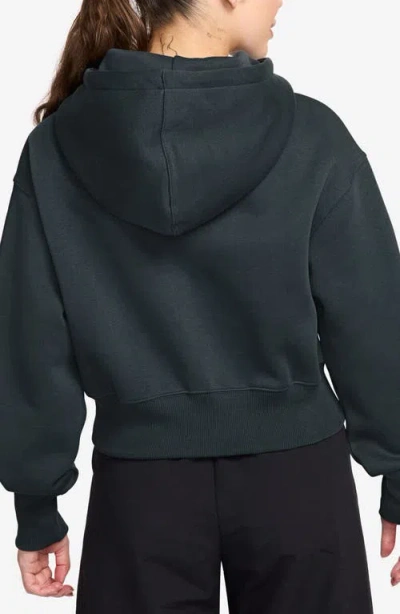 Nike Phoenix Relaxed Fit Cotton Blend Fleece Hoodie In Blue