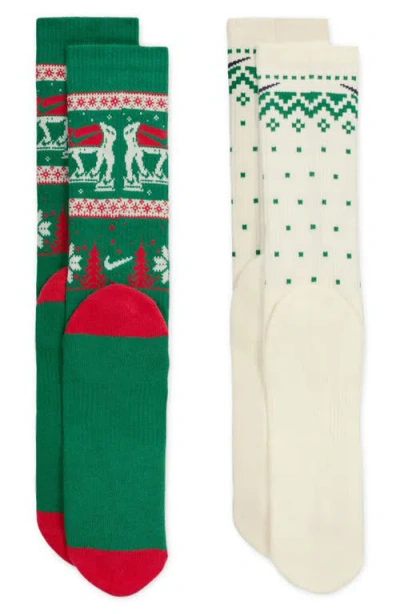 Nike Dri-fit Assorted 2-pack Crew Socks In Multi